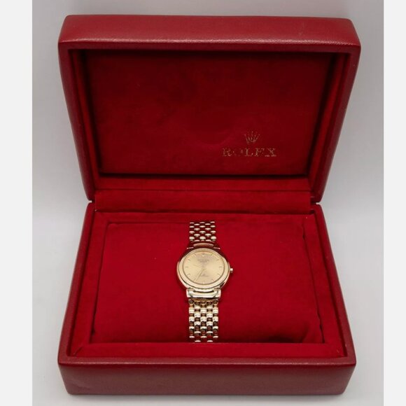 Rolex Womens Cellini 18kt Yellow Gold Watch With BOX